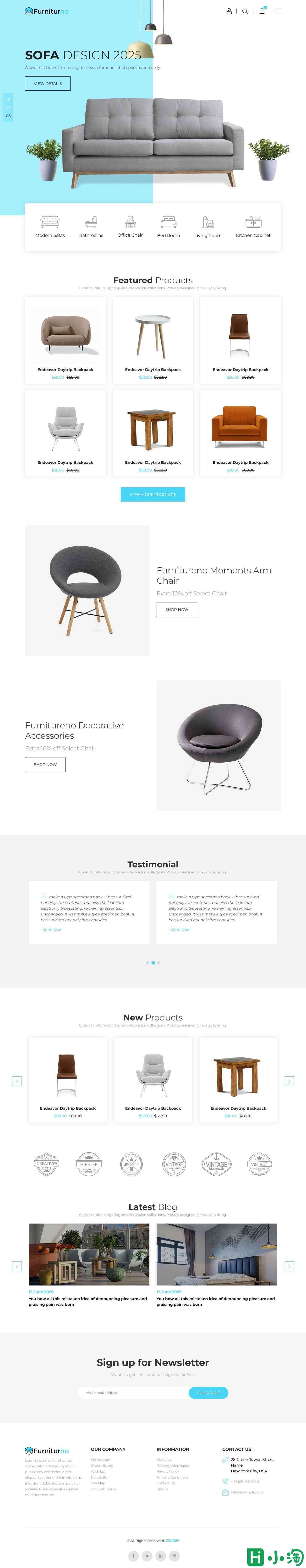 简约创意家具电商网站模板-PC预览